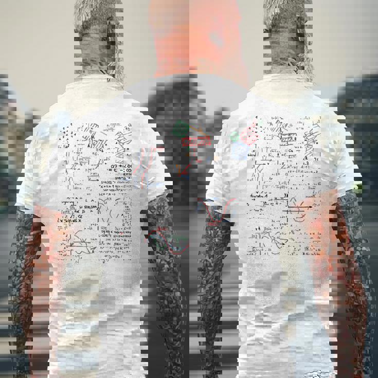 数学 数式 数字 愛 数学 数学 メンズTシャツ バックプリント 高齢者への贈り物