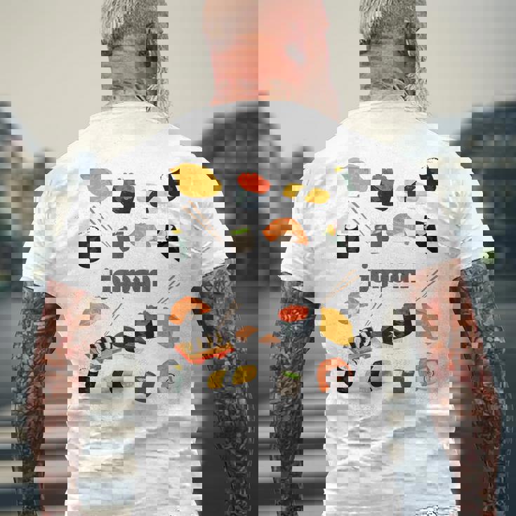 日本 寿司 お土産 メンズTシャツ バックプリント 高齢者への贈り物