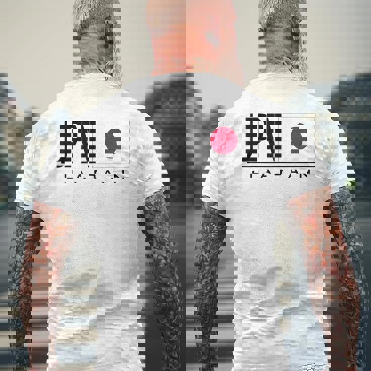 日本国旗 日本の国コード Jpnports Games アスリート メンズTシャツ バックプリント 高齢者への贈り物