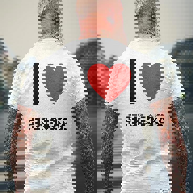 日本福岡大好き メンズTシャツ バックプリント 高齢者への贈り物