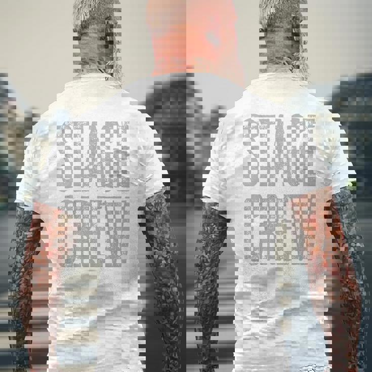 映画、テレビ、劇場、カメラ用のステージクルーが背面にプリントされています。 メンズTシャツ バックプリント 高齢者への贈り物