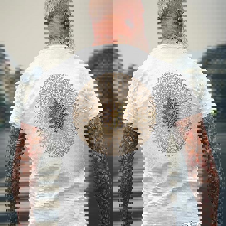 曼荼羅 最高のヨガバックプリント メンズTシャツ バックプリント 高齢者への贈り物