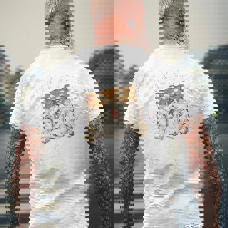 柴犬 かわいい いぬ 子犬 ペット おもしろ 動物 アート イラスト 長袖tシャツ メンズTシャツ バックプリント 高齢者への贈り物