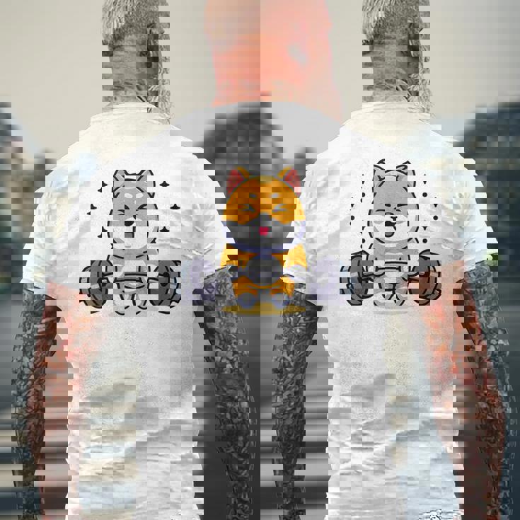 柴犬 イヌ 面白いtシャツ 犬 筋トレ 文字入り メンズ おもしろ 面白い 服 おもしろグッズ 文字 メンズTシャツ バックプリント 高齢者への贈り物