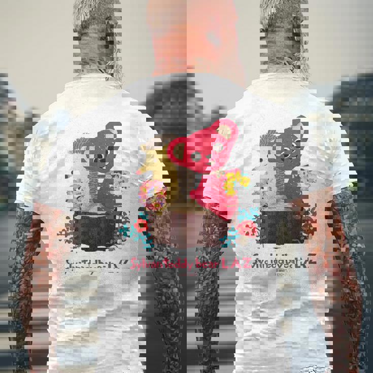 森のぬいぐるみラズ ラズとチッチ メンズTシャツ バックプリント 高齢者への贈り物