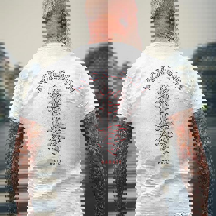 極真会館空手、バックプリント メンズTシャツ バックプリント 高齢者への贈り物