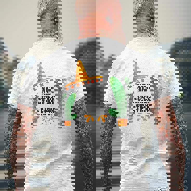 楽しい継母ユーモアナチョ平均継母継母 メンズTシャツ バックプリント 高齢者への贈り物