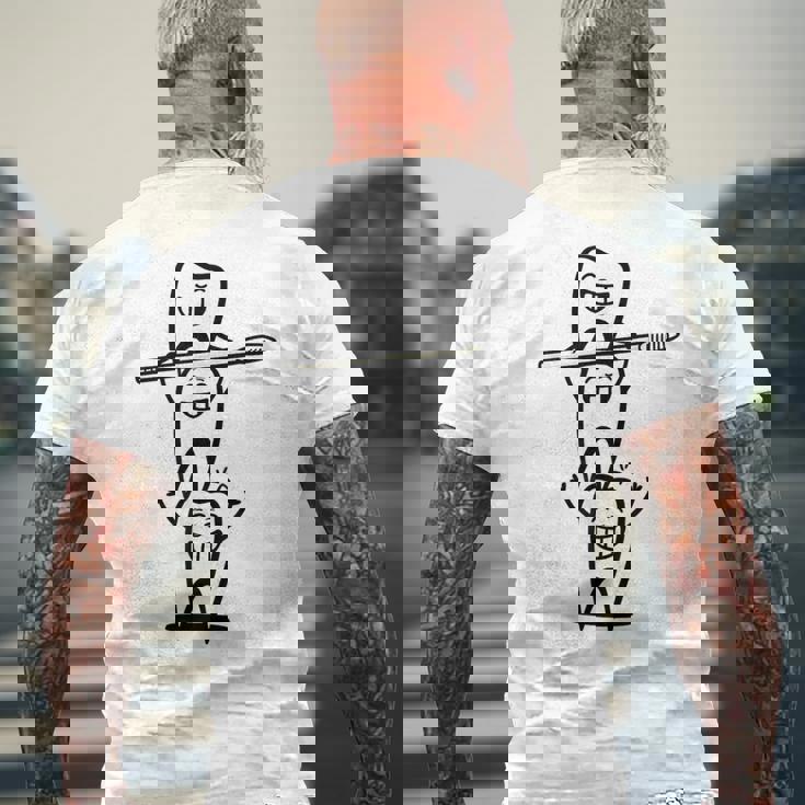 歯科医矯正歯科歯の歯 メンズTシャツ バックプリント 高齢者への贈り物