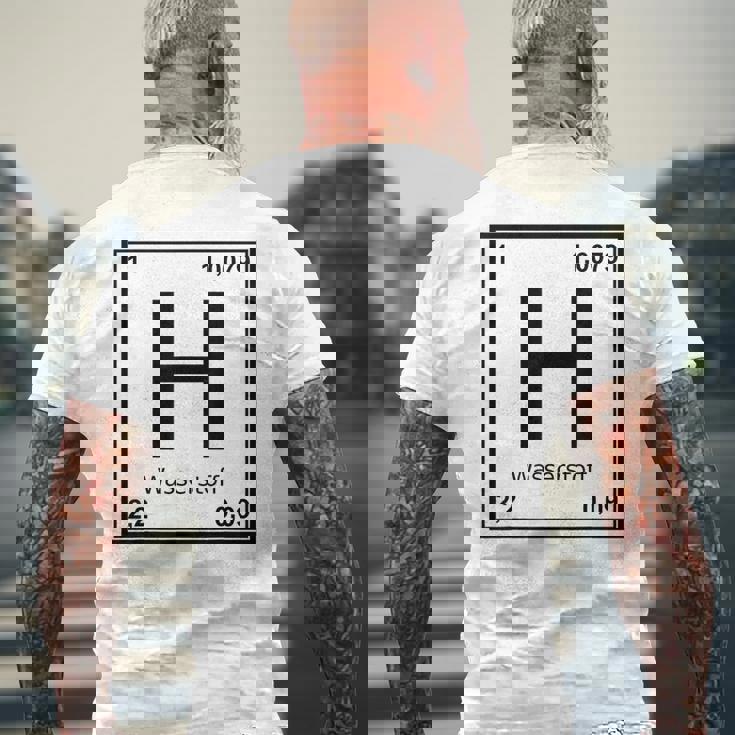 水素シンボルコスチューム。 メンズTシャツ バックプリント 高齢者への贈り物