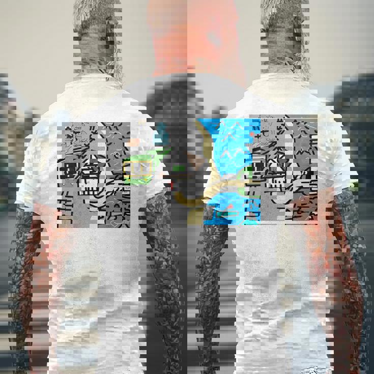 江ノ島・鎌倉の思い出 2025年リニューアルバージョン メンズTシャツ バックプリント 高齢者への贈り物