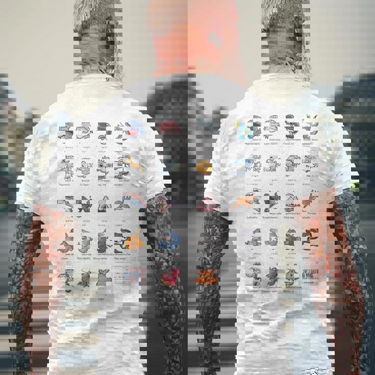 深海魚図鑑 メンズTシャツ バックプリント 高齢者への贈り物