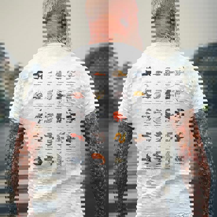 深海魚図鑑4 メンズTシャツ バックプリント 高齢者への贈り物