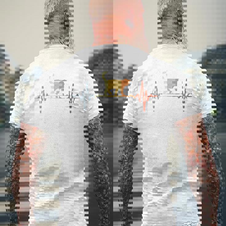 猫心電図心拍オールドスクールルックアニマル 長袖tシャツ メンズTシャツ バックプリント 高齢者への贈り物