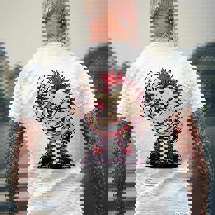 生意気なパンクロックロッカー イロとブーツ付き 面白いパンク 長袖tシャツ メンズTシャツ バックプリント 高齢者への贈り物