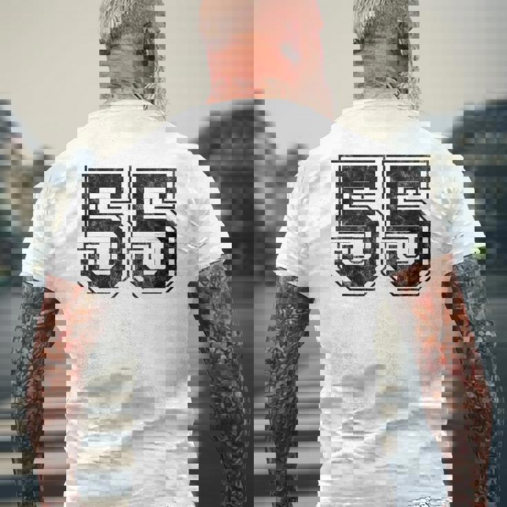 番号 55 メンズTシャツ バックプリント 高齢者への贈り物