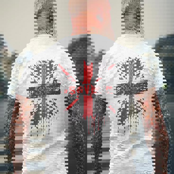 神は貧しい王のcor冠式パンクグラフィティユニオンジャックを救う メンズTシャツ バックプリント 高齢者への贈り物