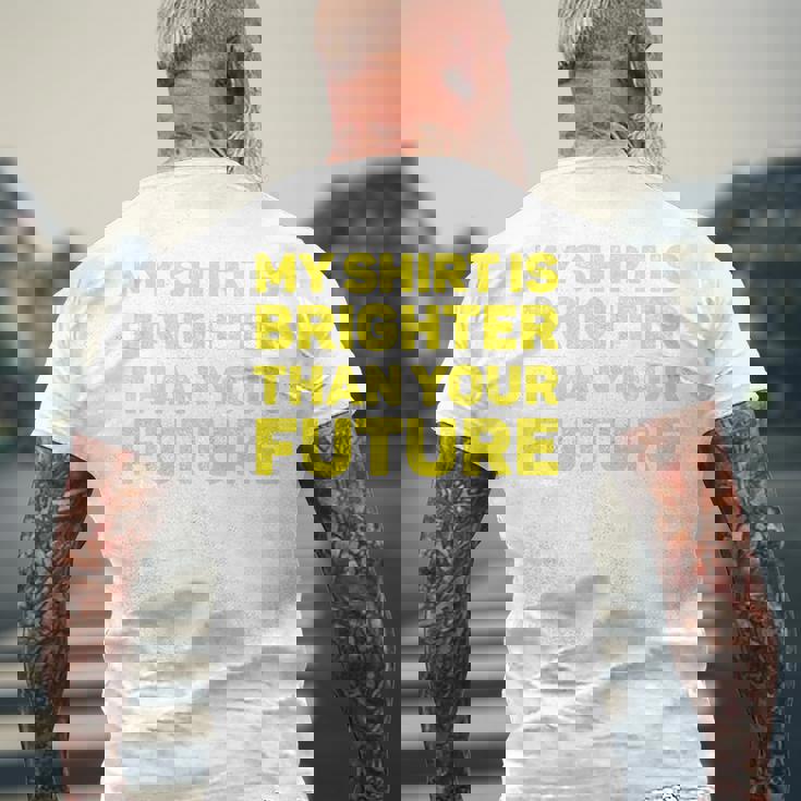 私のシャツはあなたの未来よりも明るい 長袖tシャツ メンズTシャツ バックプリント 高齢者への贈り物