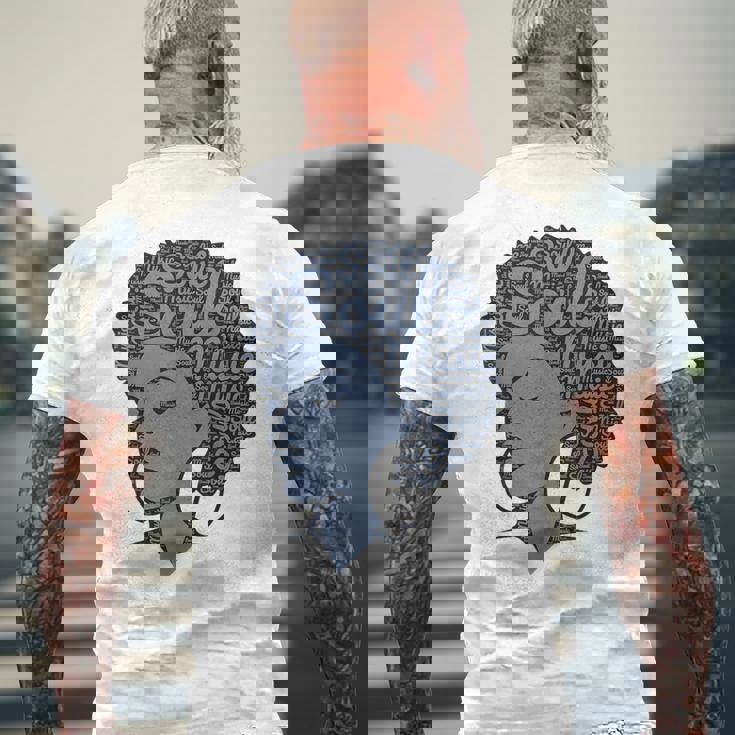 私は70年代80年代のファンクソウルミュージックが大好きです メンズTシャツ バックプリント 高齢者への贈り物