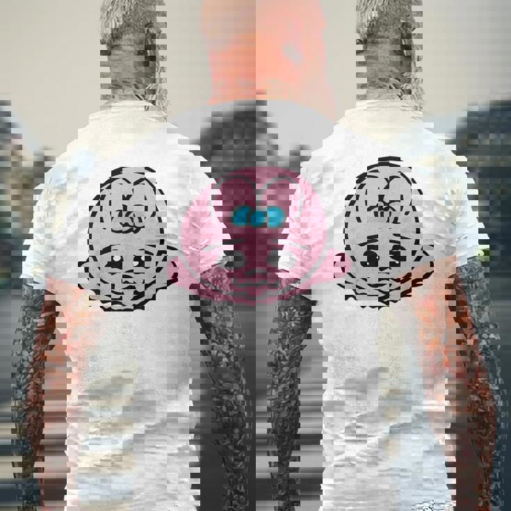 立ち往生オパンチュウサギ メンズTシャツ バックプリント 高齢者への贈り物