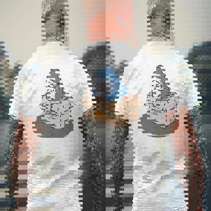 箱入りサメ メンズTシャツ バックプリント 高齢者への贈り物