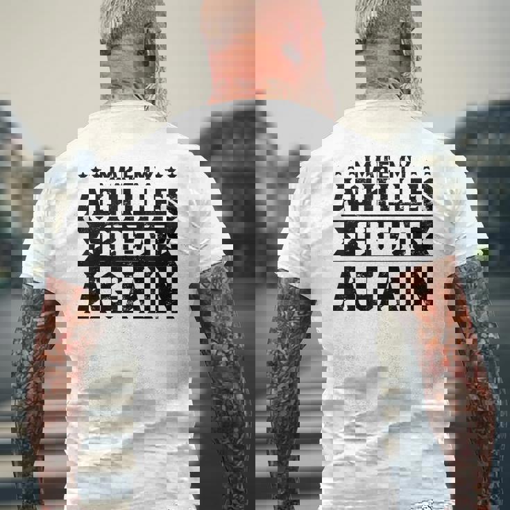 素晴らしいアキレス腱膝アパレル メンズTシャツ バックプリント 高齢者への贈り物