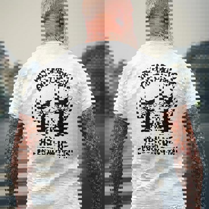 結婚30周年記念日 結婚30年 立派な猫 面白い メンズTシャツ バックプリント 高齢者への贈り物