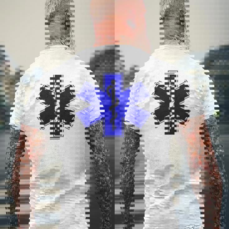 緊急医療レスポンダー Ems Emt 長袖tシャツ メンズTシャツ バックプリント 高齢者への贈り物