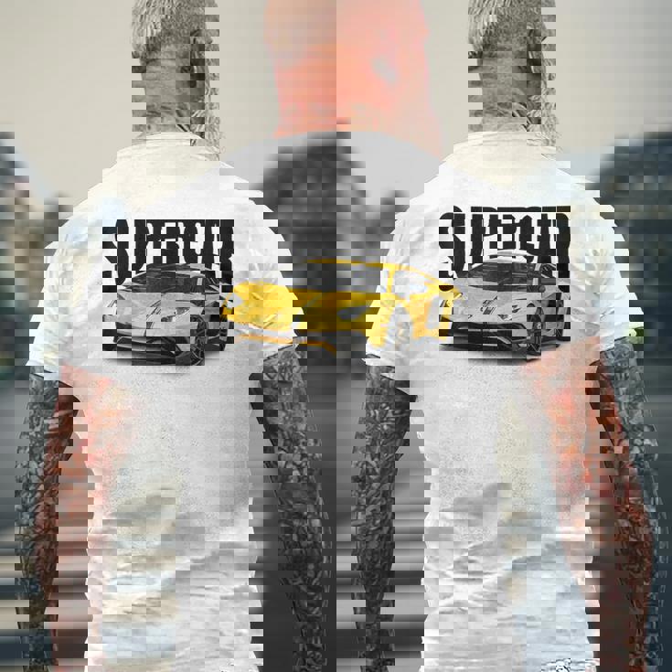 美しいエキゾチックなスーtシャツ、スポーツカー愛好家に最適。 メンズTシャツ バックプリント 高齢者への贈り物