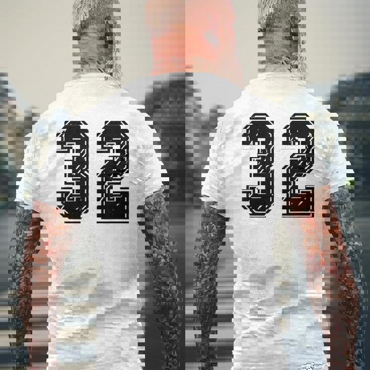 背番号 32 チーム短大スポーツ背番号付きユニフォーム メンズTシャツ バックプリント 高齢者への贈り物