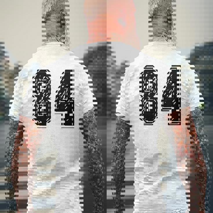 背番号 84 チーム短大スポーツ背番号付きユニフォーム メンズTシャツ バックプリント 高齢者への贈り物