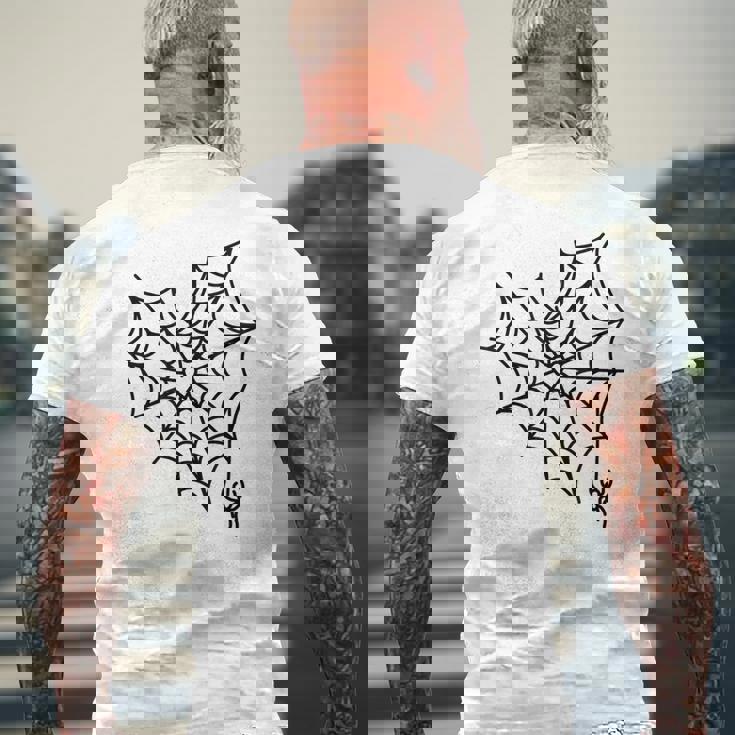 蜘蛛の巣 ハート かわいい ハロウィン ゴス メンズTシャツ バックプリント 高齢者への贈り物