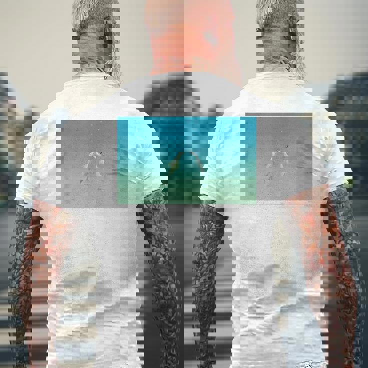 詩とメルヘン 葉祥明 ジェイクと海のなかまたち P27 メンズTシャツ バックプリント 高齢者への贈り物