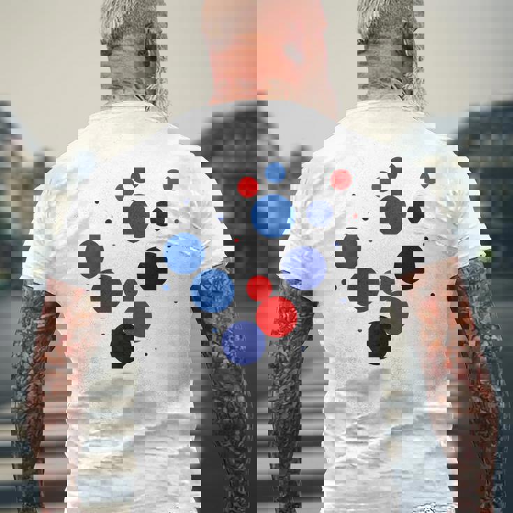 赤 青 ドット イベント 家族 お揃い メンズTシャツ バックプリント 高齢者への贈り物