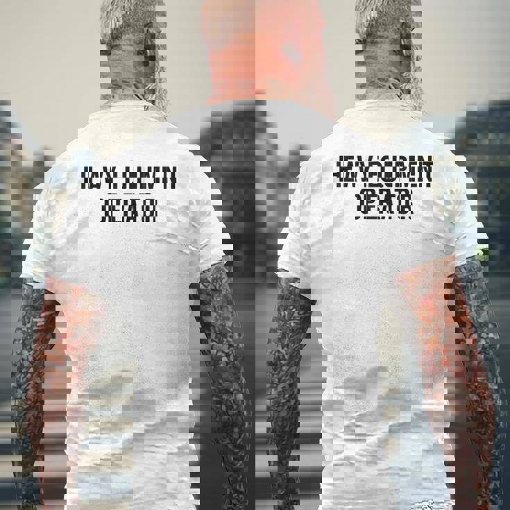 重機オペレーター キャリア 新 プロフェッショナル モダン メンズTシャツ バックプリント 高齢者への贈り物