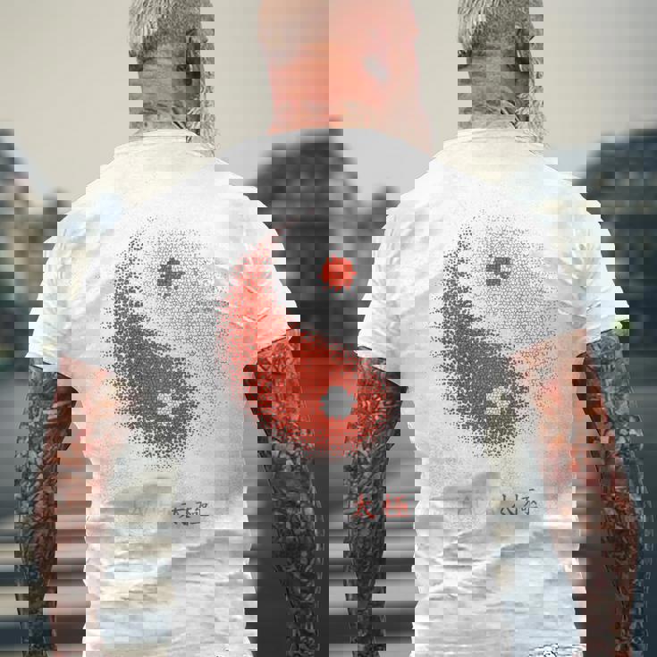 陰陽太極拳アート、背中にプリント メンズTシャツ バックプリント 高齢者への贈り物