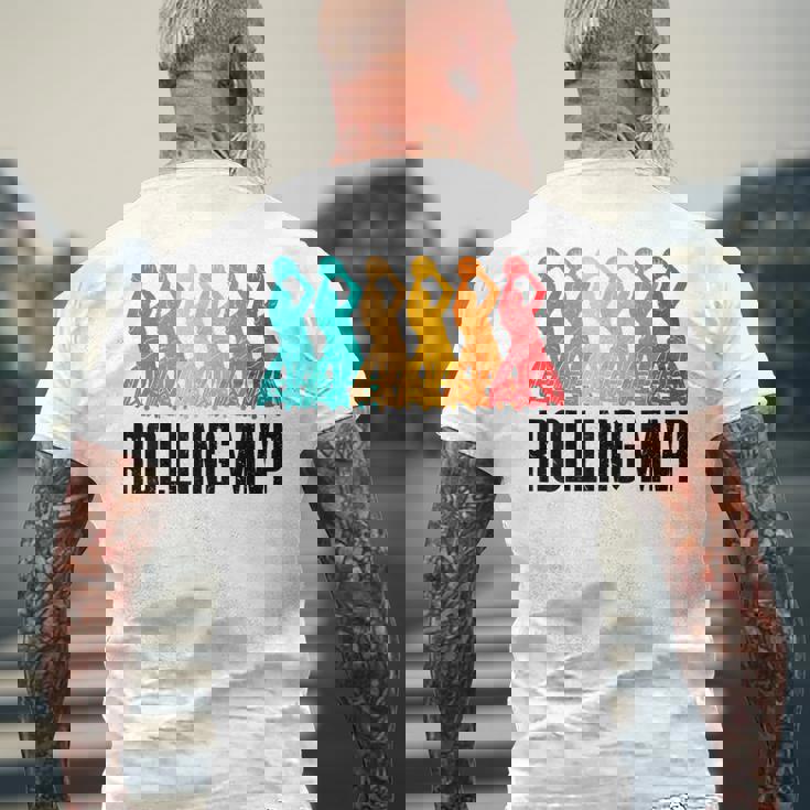 障害者 障害者 車椅子バスケットボール選手 メンズTシャツ バックプリント 高齢者への贈り物