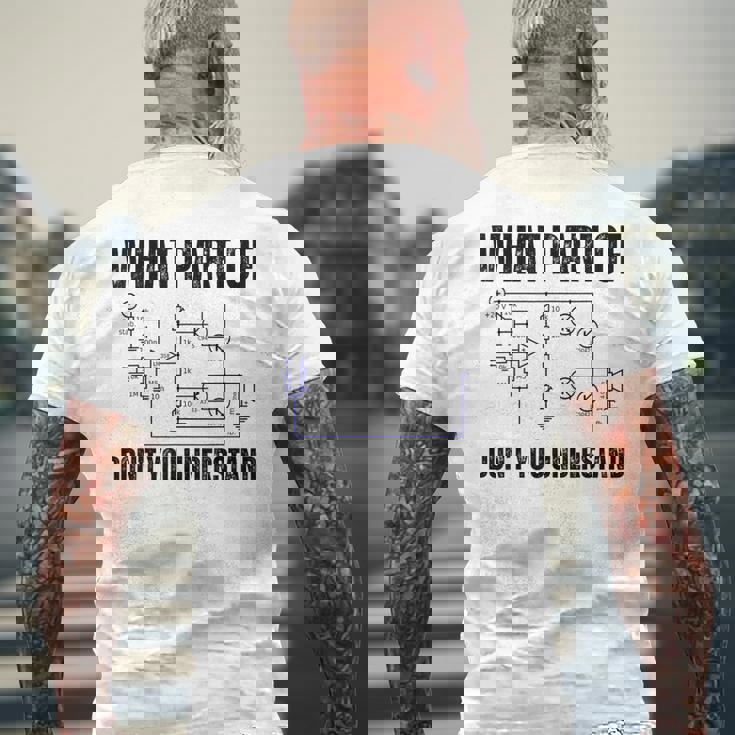 電子機器のどの部分がわからないか、エンジニアリング メンズTシャツ バックプリント 高齢者への贈り物