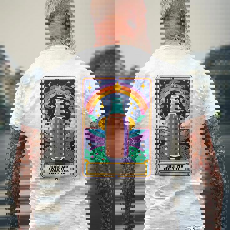 面白い Choccy ミルク タロット カード チョコレート ミルクセーキ 長袖tシャツ メンズTシャツ バックプリント 高齢者への贈り物