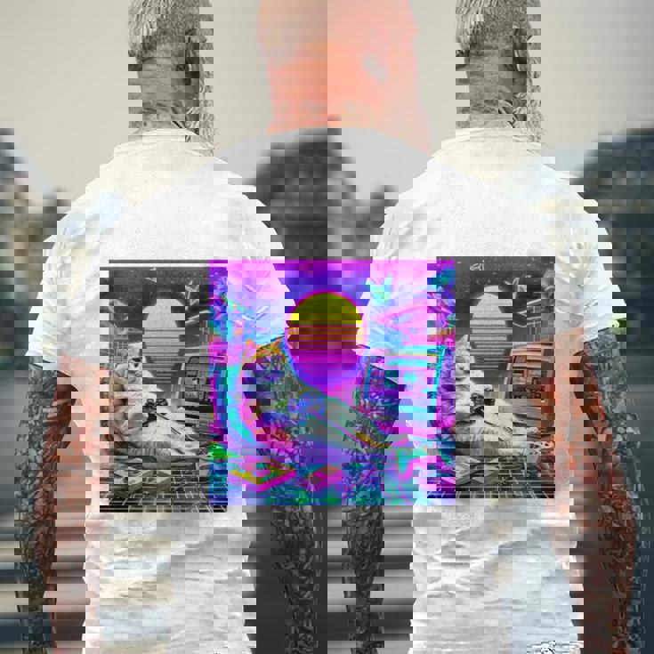 面白いtシャツ 猫 ゲーム ネコ ゲーマー メンズ 猫好き グッズ かわいい おもしろ 面白い 服 ネタ 長袖tシャツ メンズTシャツ バックプリント 高齢者への贈り物