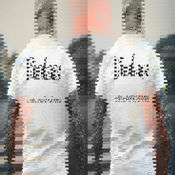 面白いインドの「Bindaas」 メンズTシャツ バックプリント 高齢者への贈り物