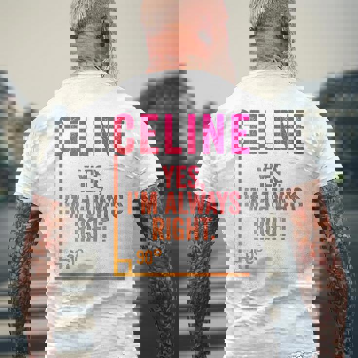 面白いセリーヌ 面白いセリーヌ 名前 誕生日シャツ ギフト メンズTシャツ バックプリント 高齢者への贈り物