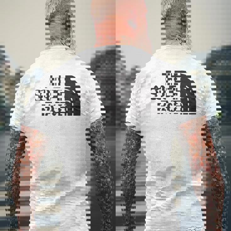 面白いパロディシャツ 夏のクールなデザインのための南の顔 メンズTシャツ バックプリント 高齢者への贈り物