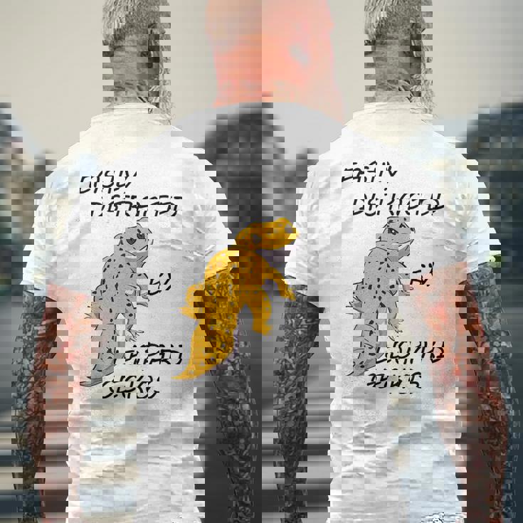 面白いヒョウモントカゲモドキ 発言するトカゲ 爬虫類 メンズTシャツ バックプリント 高齢者への贈り物