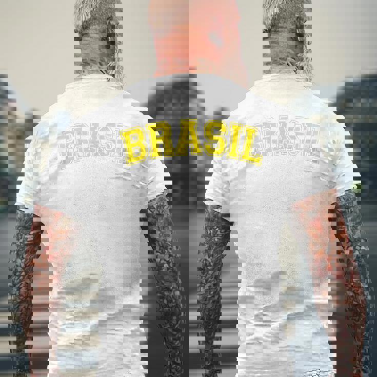 面白いブラジルシャツ ブラジルグリーンフラッグ メンズTシャツ バックプリント 高齢者への贈り物