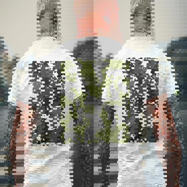 面白い猫のカモフラージュカモフラージュパターンペット猫 メンズTシャツ バックプリント 高齢者への贈り物