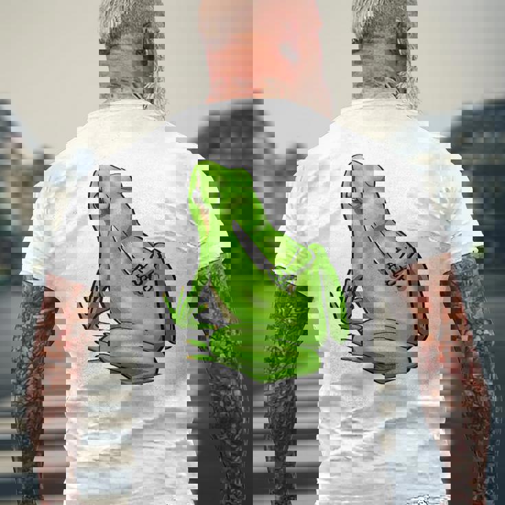 面白い邪悪なカエル サカラスティック 怒っているカエル かわいい 不機嫌な狂気 メンズTシャツ バックプリント 高齢者への贈り物