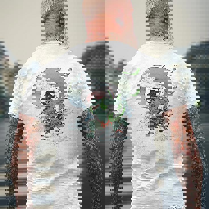 風神 日本の神 神話 守り神 メンズTシャツ バックプリント 高齢者への贈り物