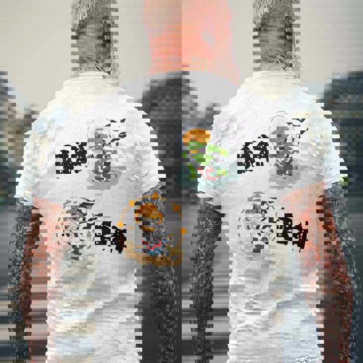 風神雷神 メンズTシャツ バックプリント 高齢者への贈り物