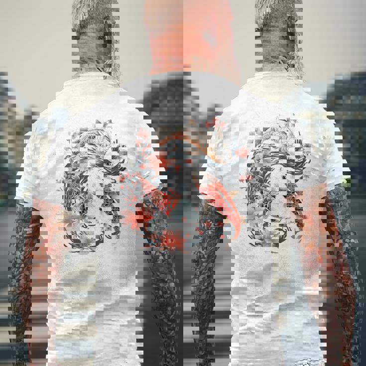 鯉 桜 長袖tシャツ メンズTシャツ バックプリント 高齢者への贈り物