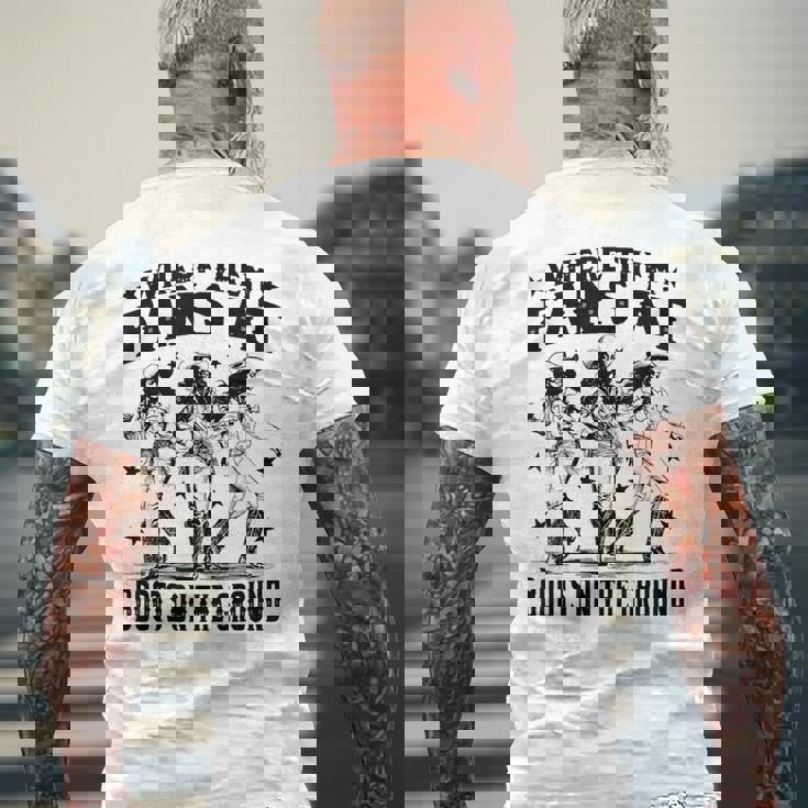 黒のカウガールウエスタンカントリーロデオライニングブーツグランド メンズTシャツ バックプリント 高齢者への贈り物